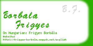borbala frigyes business card